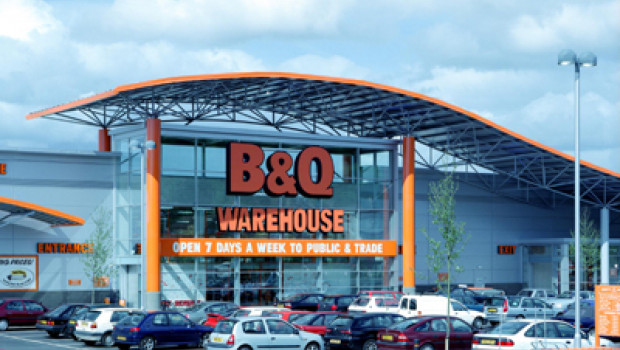 The B&Q stores in the UK recorded a 9.8 per cent increase on the previous year.
