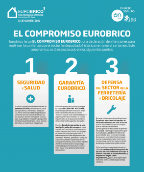 "El Compromiso Eurobrico" covers three points: safety and health, the guarantee of Eurobrico and the support of the DIY industry.