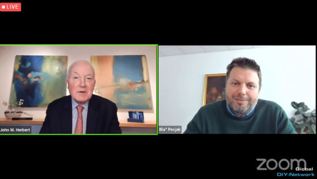 John Herbert interviewed Mercury CEO Blaz Pesjak. source: Screenshot