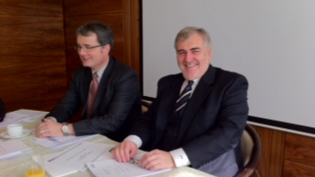 BHB President Michael Baumgardt (right) and CEO Dr Peter Wüst spoke about the trend in the DIY market in Germany at a press conference.