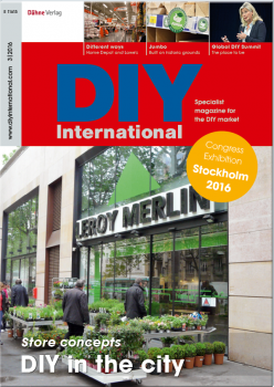 The latest issue of DIY International focuses on city store formats, reporting on the trend towards city centre stores in Europe. The latest issue of DIY International focuses on city store formats, reporting on the trend towards city centre stores in Europe.