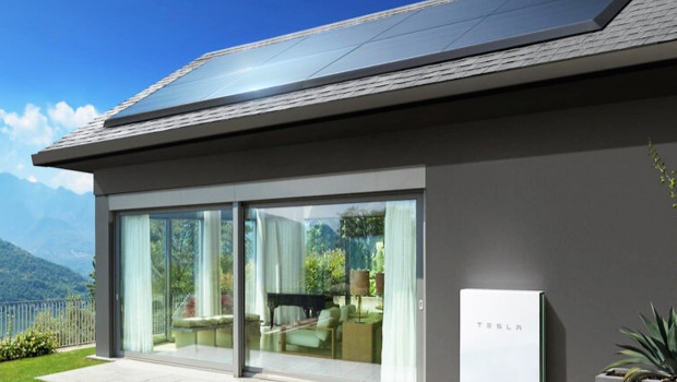 Home Depot now markets solar roofs and the Powerwall battery technology offered by Tesla.