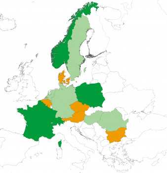 The stustainability index calculated by B+L shows that awareness of ecological building materials varies considerably between European countries.