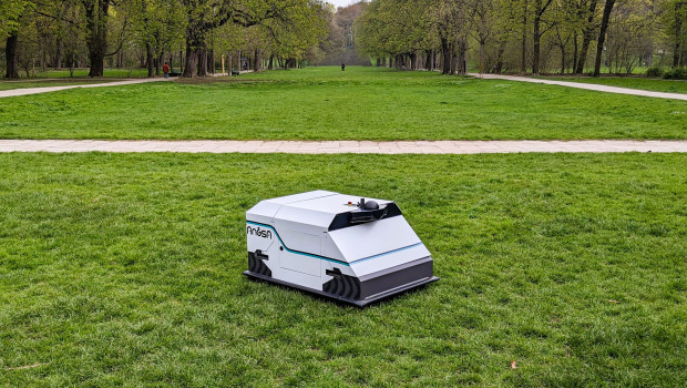 The Angsa robot is designed for waste collection in green areas.