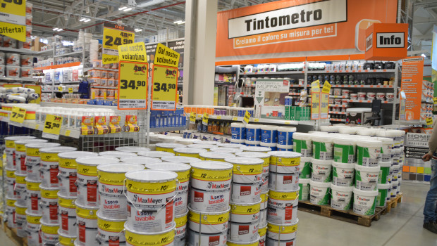 In the first seven months, the paints category recorded the strongest growth in the Italian DIY store sales.
