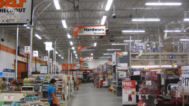 The energy consumption of the Home Depot stores in the USA fell by 26 per cent between 2010 and 2018.