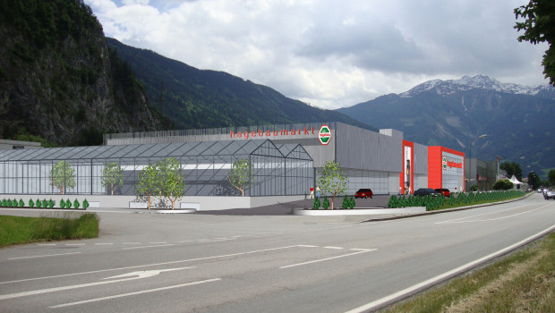 This is how the new Grissemann DIY store in Zams, Tirol, is expected to look in 2015.