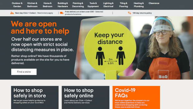 B&Q has started to reopen its stores in Great Britain and explains the hygiene rules online.