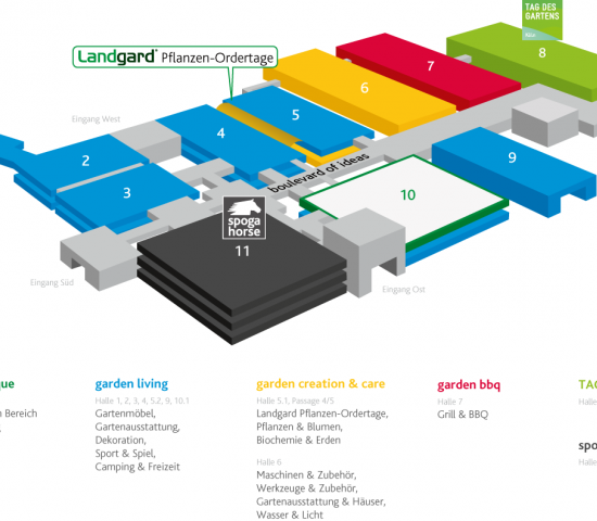 Modified hall plan for the Spoga+Gafa 2016 Modified hall plan for the Spoga+Gafa 2016