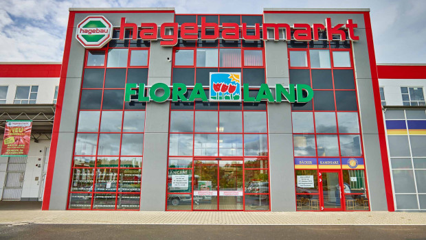 In the first three quarters of the year, the 382 Hagebaumarkt stores in Germany and Austria increased their sales by 3.1 per cent.