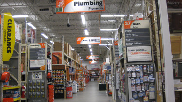 Home Depot makes five per cent more sales