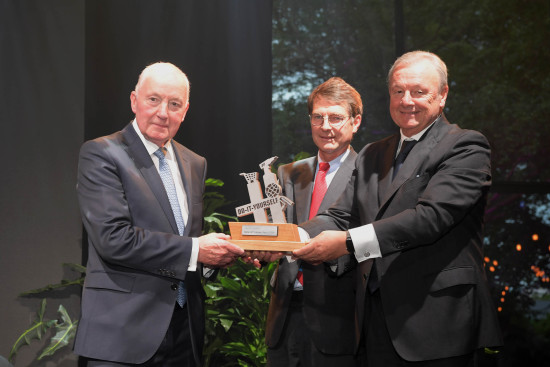 Award ceremony on the stage of the Bella Center in Copenhagen. Award ceremony on the stage of the Bella Center in Copenhagen.