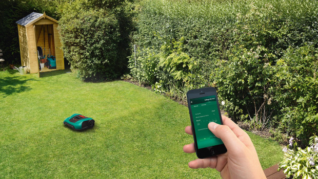 Robotic lawn mowers that can be operated by mobile phone accounted for nearly 50 per cent of sales in the first half of 2016. Photo: Bosch