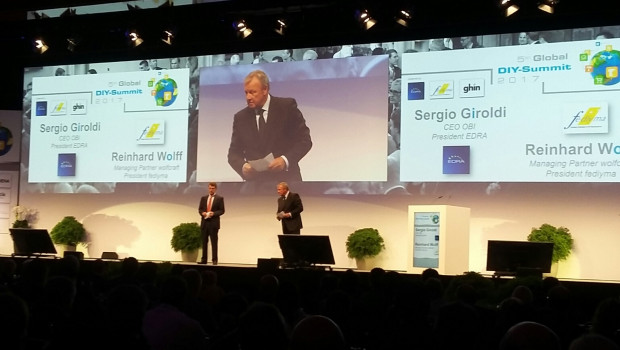 Sergio Giroldi, new President of Edra/Ghin, and Reinhard Wolf, running president of fediyma, welcome the attendees at the DIY Summit 2017 in Berlin. Sergio Giroldi, new President of Edra/Ghin, and Reinhard Wolf, running president of fediyma, welcome the attendees at the DIY Summit 2017 in Berlin.