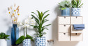 Batik effect planters
