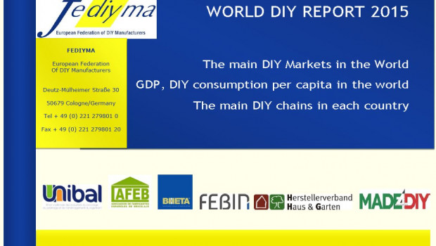 The Fediyma World DIY Report 2015 puts the overall sales of the DIY and home improvement world market for 2014 at € 424.85 bn.
