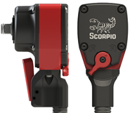 The flexible-angle impact wrench is designed for confined and difficult-to-reach working areas.