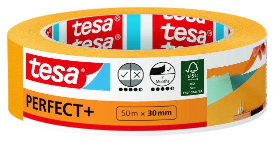 Tesa also offers its Perfect+ painter's tape with an FSC-certified paper backing. Tesa also offers its Perfect+ painter's tape with an FSC-certified paper backing.