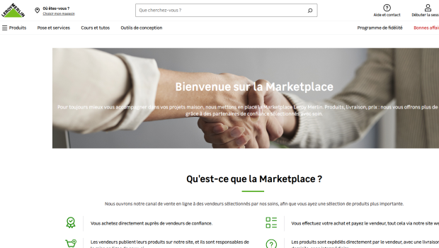 Leroy Merlin's marketplace in France ranks second in the rankings published by CB-Commerce.