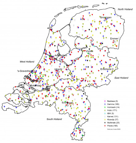 Geographical distribution of the Dutch DIY stores