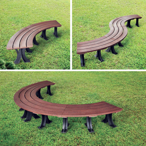 Danny, all weather curved bench