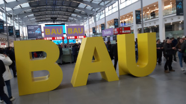 Full exhibition halls at Bau in Munich