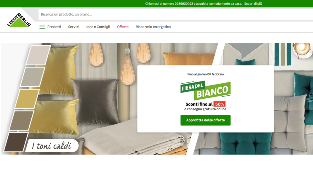 Leroy Merlin's online shop ranks among the top 10 in Italy.