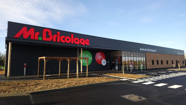 Among the 853 stores in France, 319 operate under the Mr. Bricolage brand, 105 under Les Briconautes; the remaining affiliated 429 stores use their own retail brands.